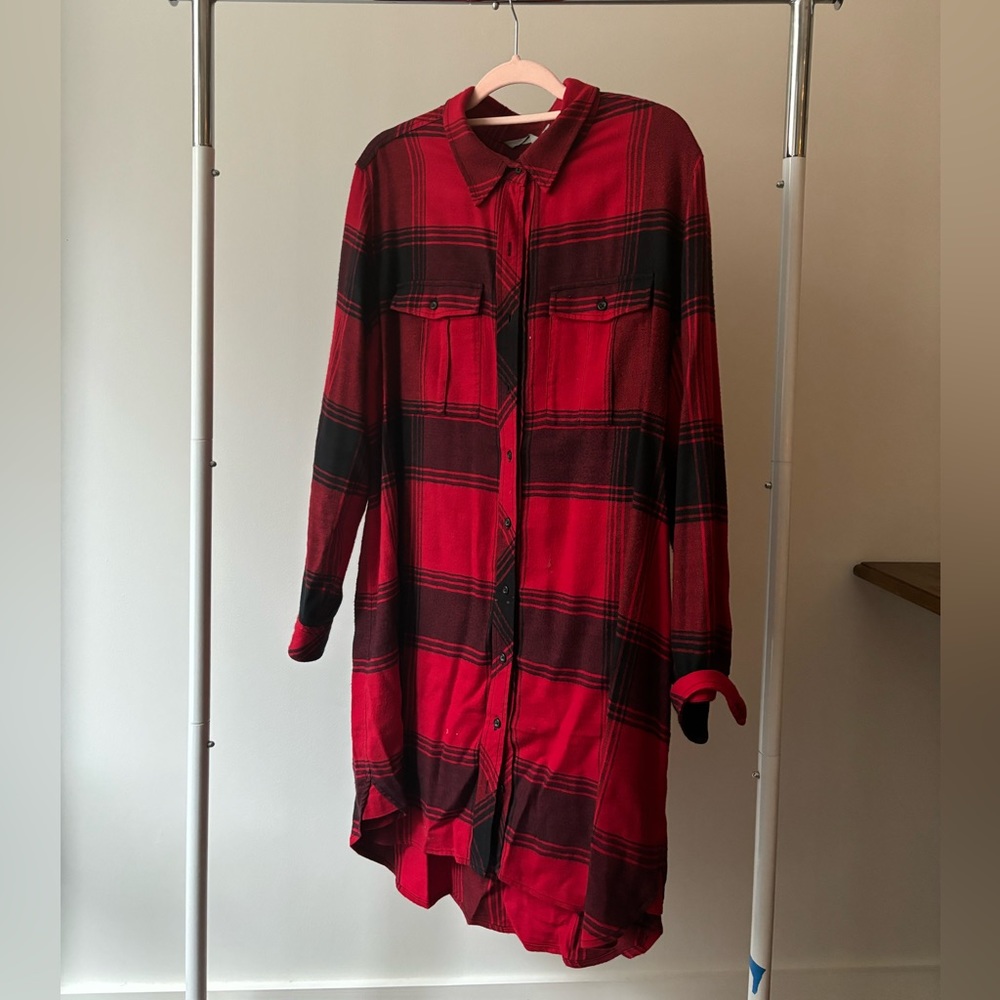 Athleta Flannel ShirtDress - Size 16